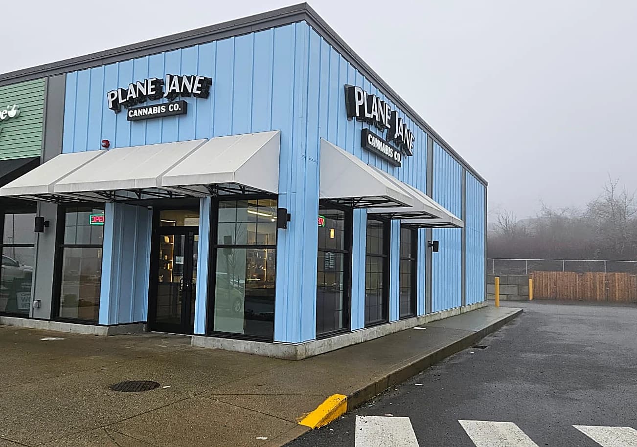 Plane Jane Cannabis Co. storefront in Duncan, BC